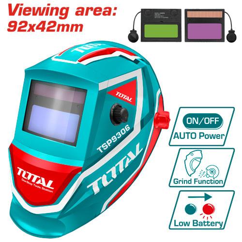 Total Auto Darkening Welding Helmet TSP9306, Variable Shade 9-13 Total